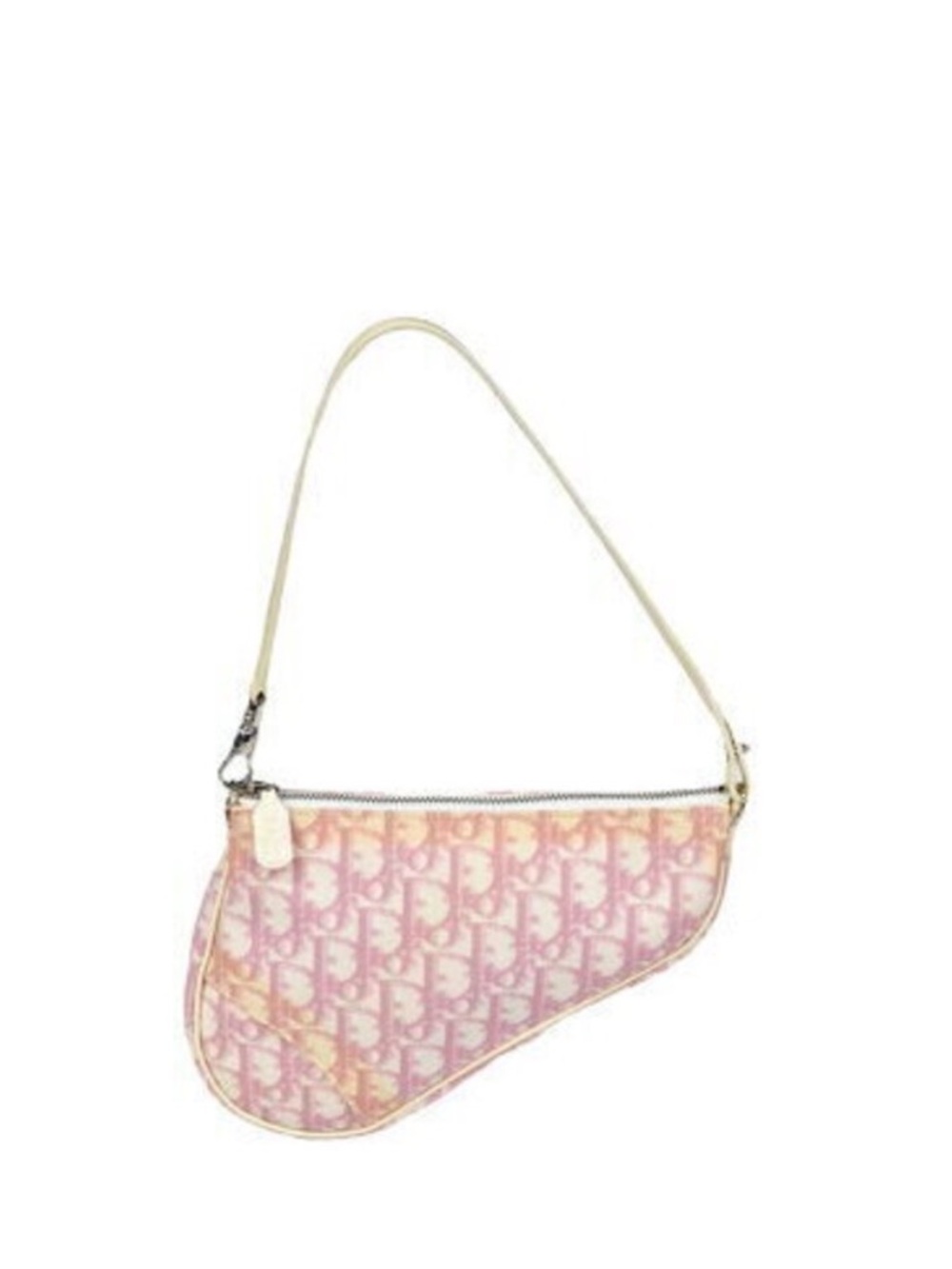 Dior Pink Monogram Mini Saddle Bag